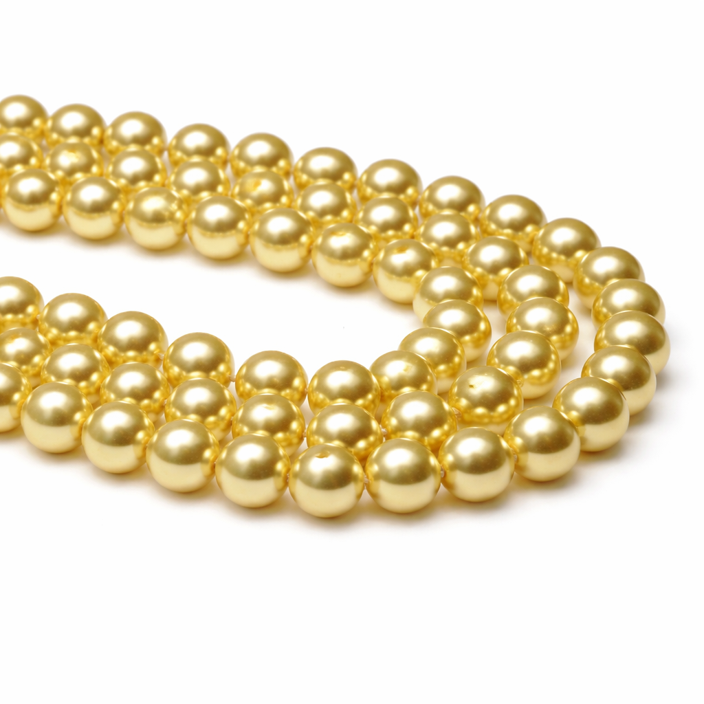 〔E1-91-8m〕8mm天然石 ゴールドシェルパール【FOREST 天然石 パワーストーン】