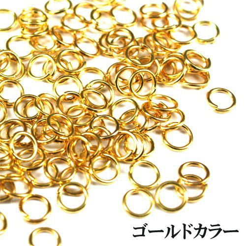 丸カンパーツ 約5mm×0.7mm　10g(ゴールドカラー) 〔G2-70G-5m10g〕