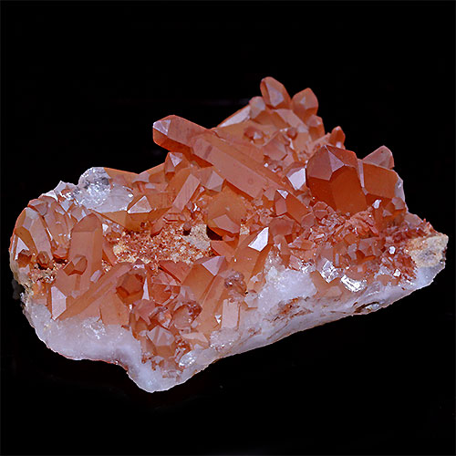 〔D133-16〕コリント産 タンジェリンクォーツ クラスター マンダリンクォーツ Tanjerine Quartz 蜜柑水晶【メール便不可】