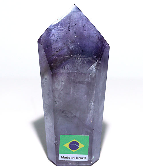 〔D136-1〕ファントムアメジスト ロマネサイト入り ポイント 置物 amethyst  紫水晶【FOREST パワーストーン】【メール便不可】