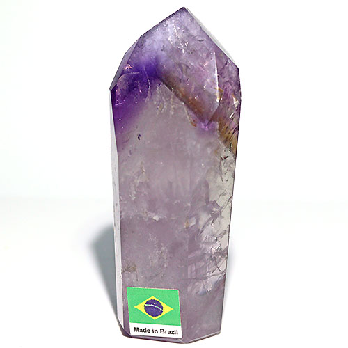 〔D136-11〕ファントムアメジスト 天使の指紋入り ポイント 置物 amethyst  紫水晶【メール便不可】