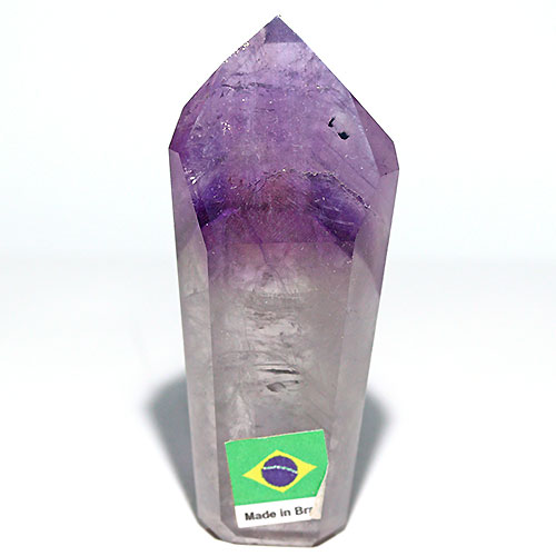 〔D136-13〕ファントムアメジスト ロマネサイト入り ポイント 置物 amethyst  紫水晶【メール便不可】