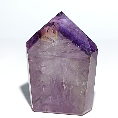 〔D136-14〕ファントムアメトリン ロマネサイト入り ポイント 置物 amethyst  紫水晶【メール便不可】