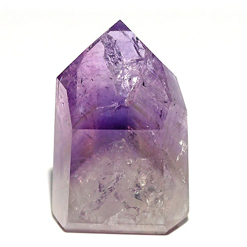 〔D136-17〕ファントムアメジスト ロマネサイト入り ポイント 置物 amethyst  紫水晶【FOREST パワーストーン】【メール便不可】