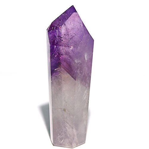 〔D136-5〕ファントムアメジスト 天使の指紋入りポイント 置物 amethyst  紫水晶【メール便不可】