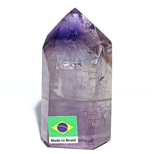 〔D136-7〕ファントムアメジスト 天使の指紋入り ポイント 置物 amethyst  紫水晶【メール便不可】