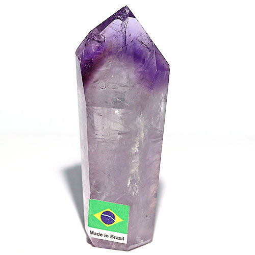 〔D136-9〕ファントムアメジスト 天使の指紋入り ポイント 置物 amethyst  紫水晶【メール便不可】