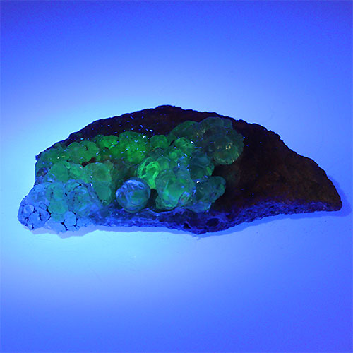 〔D356-5〕希少 メキシコ産 蛍光 ハイアライトオパール 玉滴石 Hyalite Opal 結晶 原石1個売り【メール便不可】