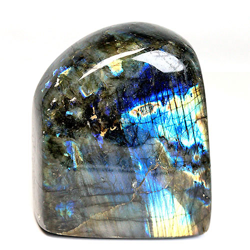 〔D359-5〕Labradorite マダガスカル産 ラブラドライト 置物 研磨石【メール便不可】