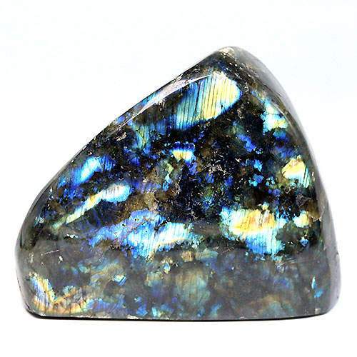 〔D359-6〕Labradorite マダガスカル産 ラブラドライト 置物 研磨石【メール便不可】