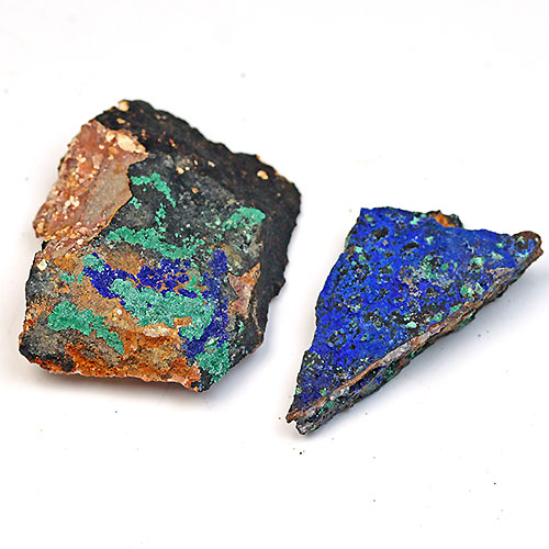 〔D362-14〕アズライト(藍銅鉱) モロッコ産 Azurite 2個 鉱物原石【メール便不可】