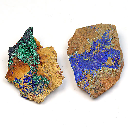 〔D362-7〕アズライト(藍銅鉱) モロッコ産 Azurite 2個 鉱物原石【メール便不可】