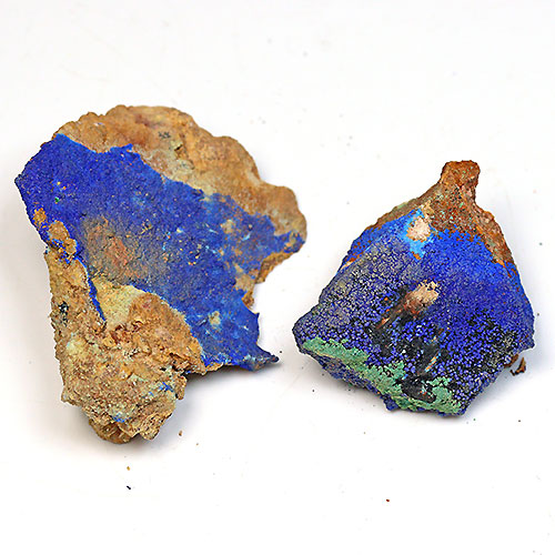 〔D362-8〕アズライト(藍銅鉱) モロッコ産 Azurite 2個 鉱物原石【メール便不可】