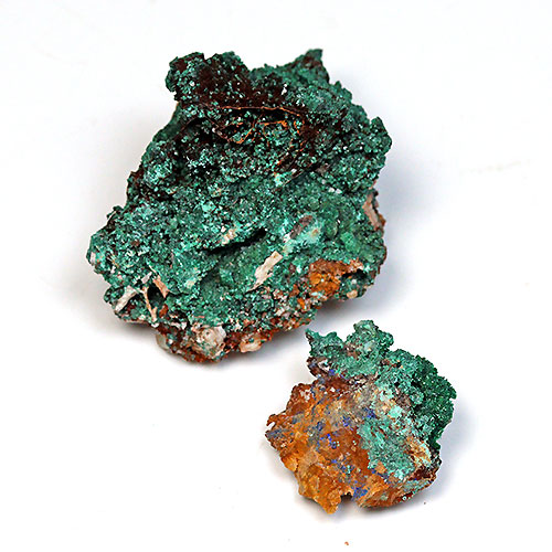 〔D363-14〕マラカイト(孔雀石) モロッコ産 Malachite 2個 鉱物原石【メール便不可】