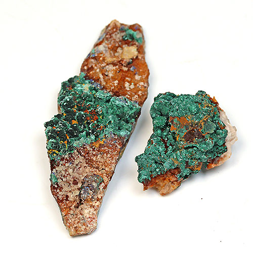 〔D363-9〕マラカイト(孔雀石) モロッコ産 Malachite 2個 鉱物原石【メール便不可】