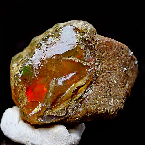 〔D384-29〕エチオピアンオパール Ethiopian Opal 原石 結晶 原石【メール便不可】