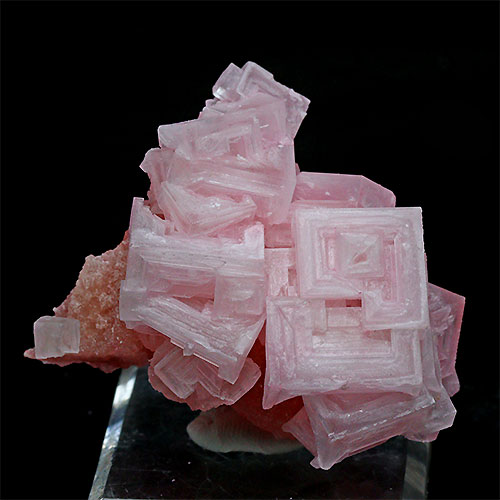 〔D427-19〕濃いピンク ピンクハーライトカリフォルニア産  Pink Halite 岩塩 塩の花 浄化 鉱物 原石 標本