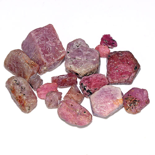 〔D434-7〕お買い得 約60g マダガスカル産 ルビー スライス Ruby 紅玉 原石 結晶