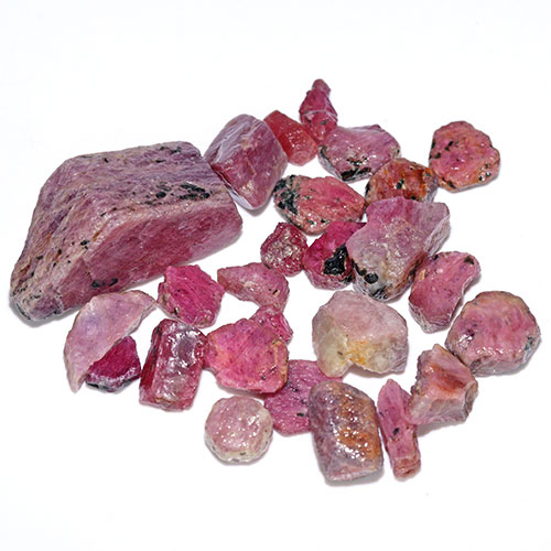 〔D434-8〕お買い得 約60g マダガスカル産 ルビー スライス Ruby 紅玉 原石 結晶