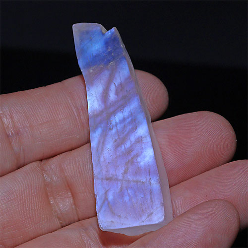 〔D443-10〕幻想シラー ブルームーンストーン 原石 スライス 素材 Blue moonstone