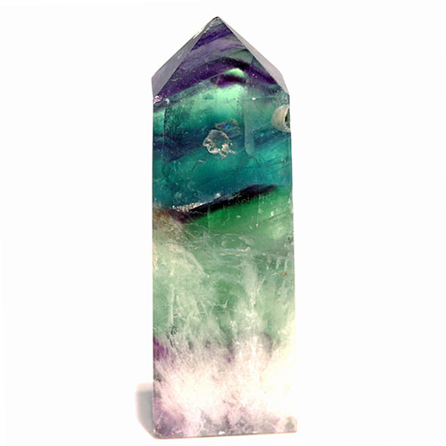 〔D449-21〕エンジェルフェザーフローライト ポイン オベリスク 置物 Angel Feather Fluorite