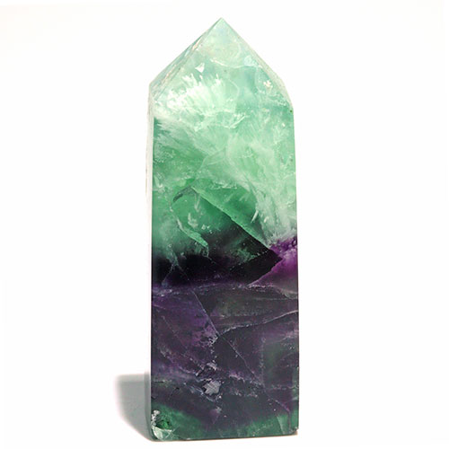 〔D449-6〕エンジェルフェザーフローライト ポイン オベリスク 置物 Angel Feather Fluorite