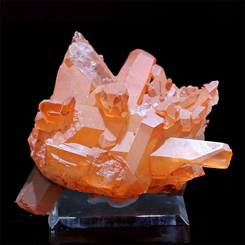 〔D452-1〕コリント産 タンジェリンクォーツ クラスター マンダリンクォーツ Tanjerine Quartz 蜜柑水晶【メール便不可】