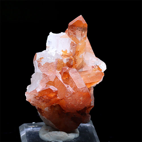 〔D452-24〕コリント産 タンジェリンクォーツ クラスター マンダリンクォーツ Tanjerine Quartz 蜜柑水晶【メール便不可】
