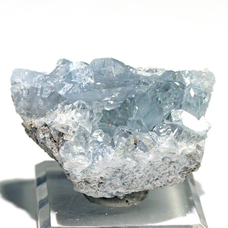 〔D470-4〕マダガスカル産 セレスタイト クラスター Celestite 天青石 セレスティン 浄化 置物【メール便不可】