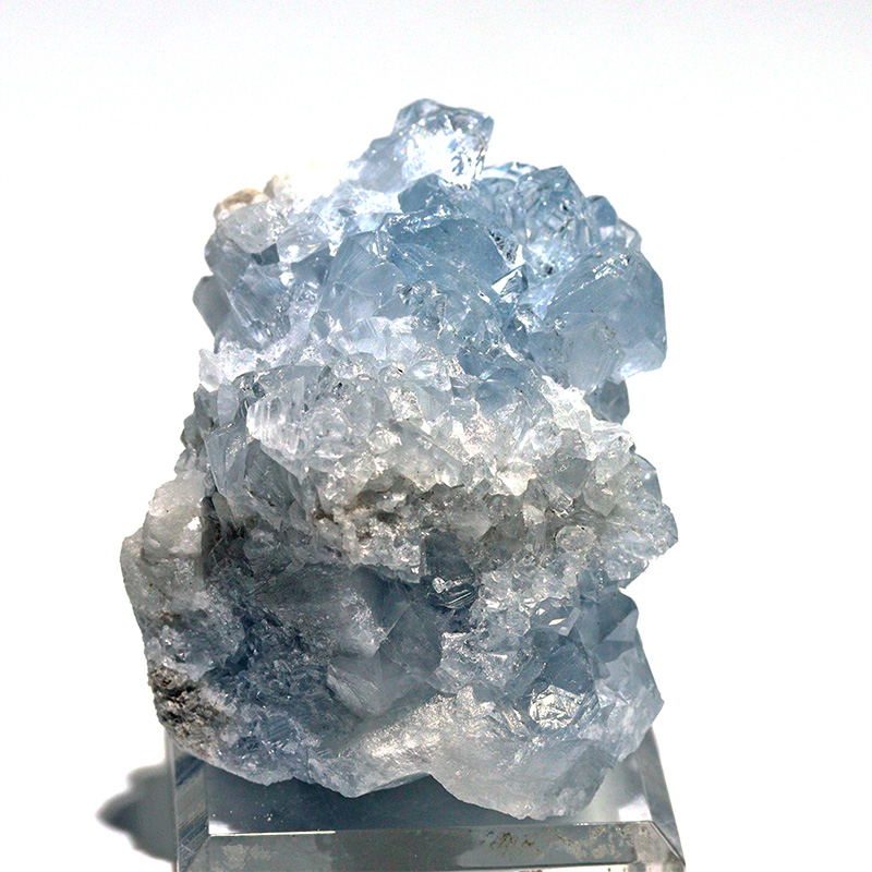 〔D470-7〕マダガスカル産 セレスタイト クラスター Celestite 天青石 セレスティン 浄化 置物【メール便不可】