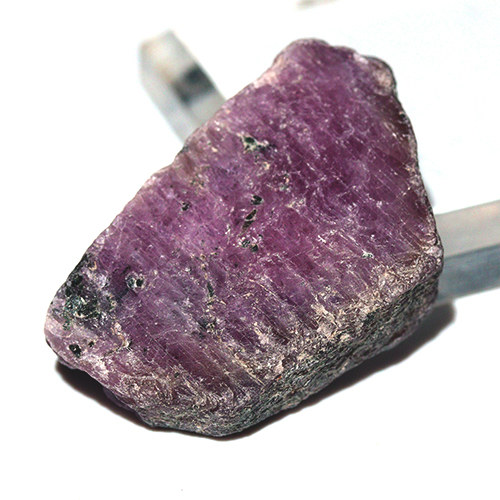 〔D485-29〕マダガスカル産 ルビー スライス Ruby 紅玉 原石 結晶