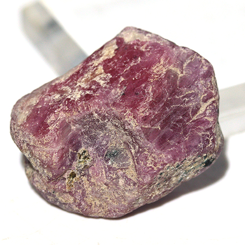 〔D485-31〕マダガスカル産 ルビー スライス Ruby 紅玉 原石 結晶