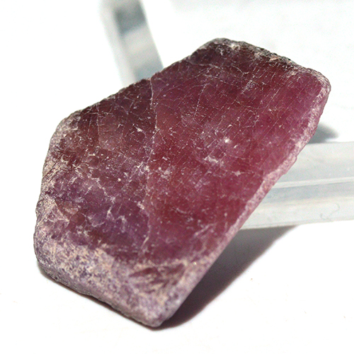 〔D485-34〕マダガスカル産 ルビー スライス Ruby 紅玉 原石 結晶