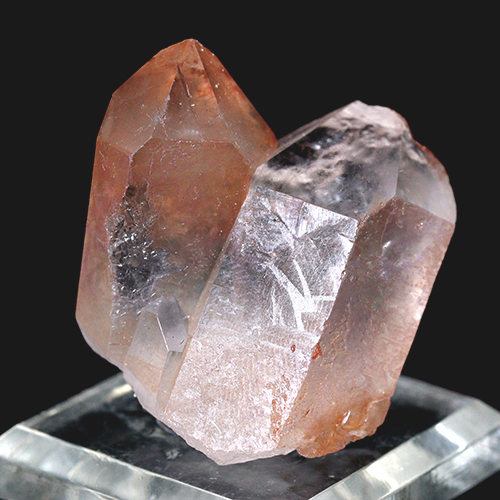 〔D497-16〕コリント産 タンジェリンクォーツ クラスター マンダリンクォーツ Tanjerine Quartz 蜜柑水晶【メール便不可】