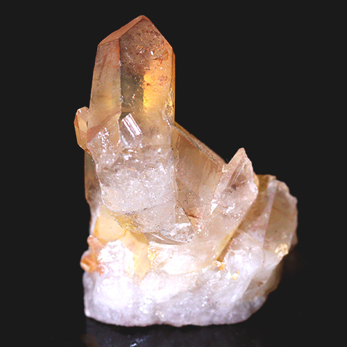 〔D497-17〕コリント産 タンジェリンクォーツ クラスター マンダリンクォーツ Tanjerine Quartz 蜜柑水晶【メール便不可】