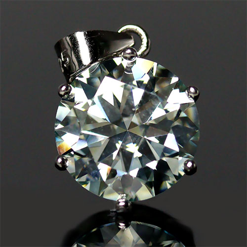 〔J105-185〕3ct ブルー モアサナイト sv925 ペンダントトップ moissanite【ランダム発送】