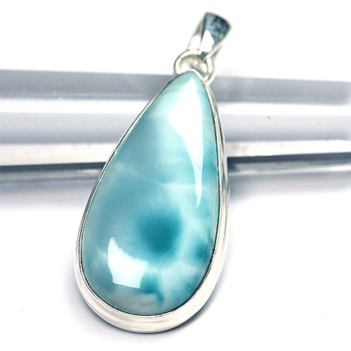 〔J302-24〕ドミニカ産 ラリマー silver925 ペンダントトップ larimar ブルーペクトライト SV925