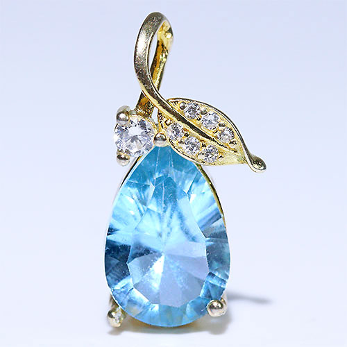 〔J354〕ブルーフローライト 蛍石 ペンダントトップ Fluorite【FOREST 天然石 パワーストーン】