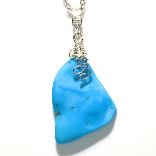 〔J365-1〕アリゾナ スリーピングビューティーターコイズ ペンダント Sleeping Beauty Turquoise