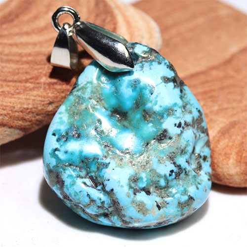 〔J374-9〕アリゾナ キングマンターコイズ ペンダント Kingman turquoise