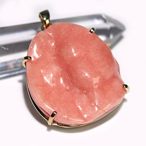 〔J378-6〕インカローズ ペンダントトップ Rhodochrosite ロードクロサイト 菱マンガン鉱