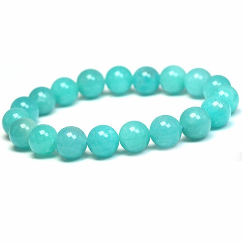 〔K1389-13m〕13mm Amazonite アマゾナイト 天河石 ブレスレット 【FOREST 天然石 パワーストーン】