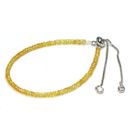 〔K1569〕宝石質 イエローサファイアカット ブレスレット YELLOW SAPPHIRE