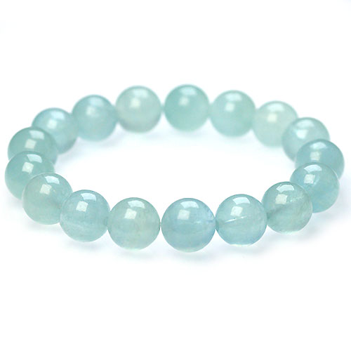 〔K1711-1〕約12mm アクアマリン Aquamarine ブレスレット【FOREST 天然石 パワーストーン】