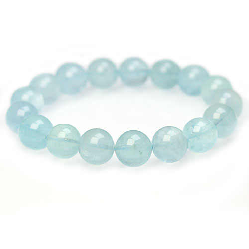 〔K1711-2〕約13mm アクアマリン Aquamarine ブレスレット【FOREST 天然石 パワーストーン】