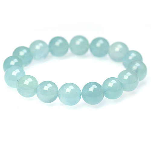 〔K1711-3〕約13mm アクアマリン Aquamarine ブレスレット【FOREST 天然石 パワーストーン】