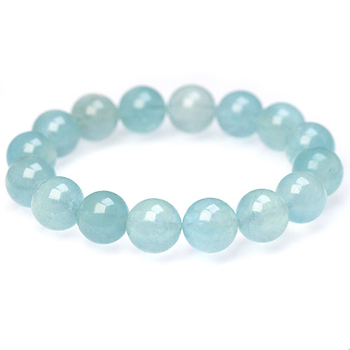 〔K1711-5〕約13mm アクアマリン Aquamarine ブレスレット【FOREST 天然石 パワーストーン】