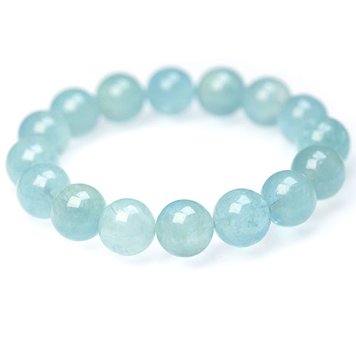 〔K1711-7〕約14mm アクアマリン Aquamarine ブレスレット【FOREST 天然石 パワーストーン】