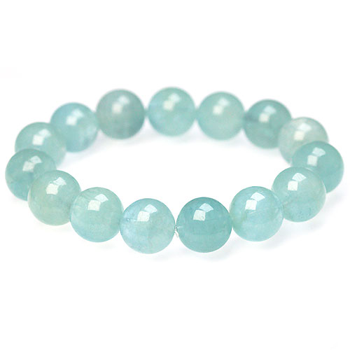 〔K1711-8〕約13mm アクアマリン Aquamarine ブレスレット【FOREST 天然石 パワーストーン】