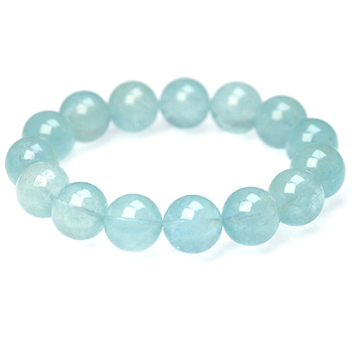 〔K1711-9〕約14mm アクアマリン Aquamarine ブレスレット【FOREST 天然石 パワーストーン】